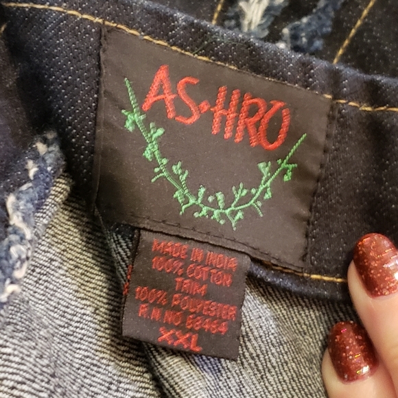 AS•HRO Denim/Mixed Materials Skirt/Jacket Set, XXL, fits like 16W-18W. - Picture 14 of 16